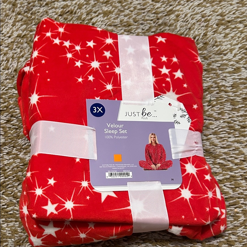 Just Be Bright Red Star Pajama Set